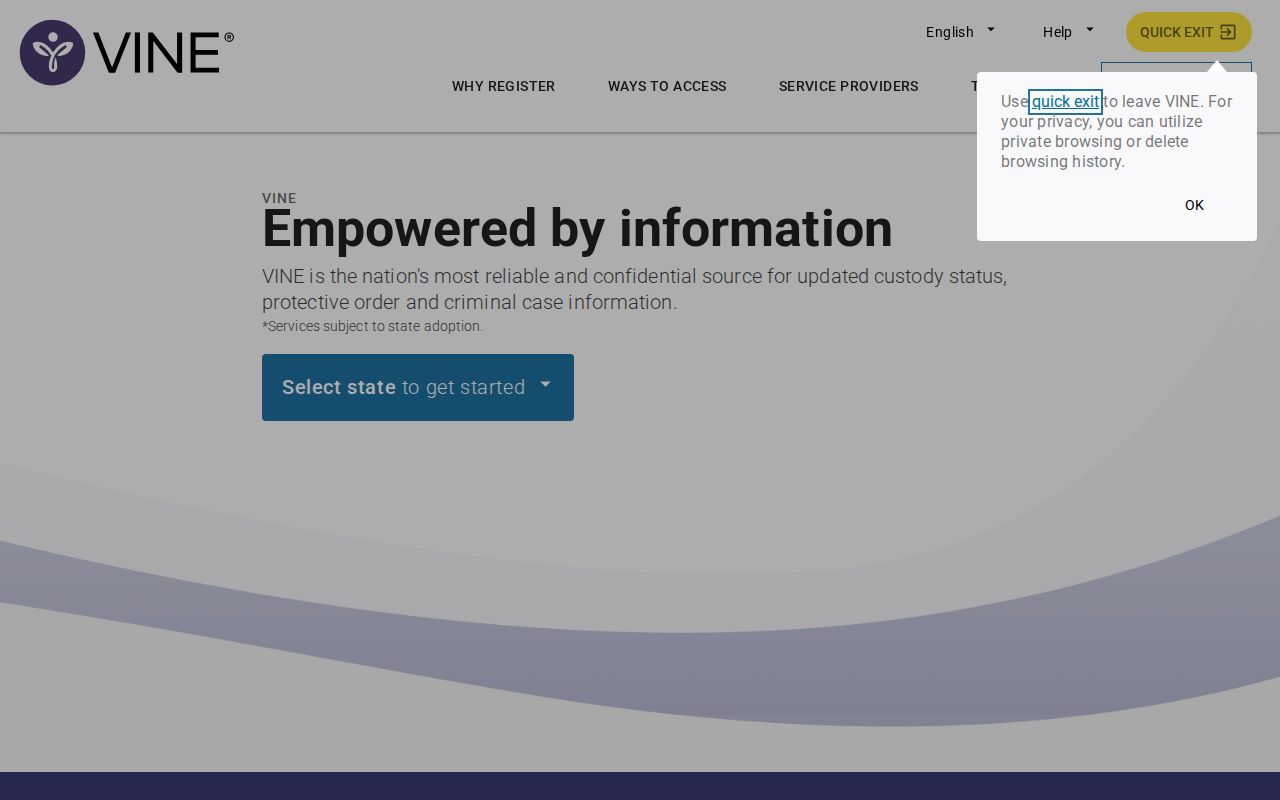 VINELink Idaho custody notification search used for Payette County arrests